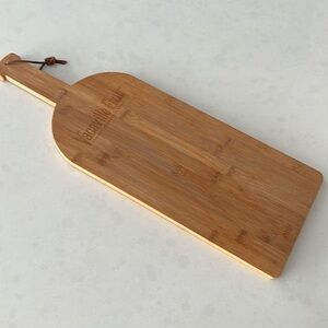 Vacaville Fruit Company Wine Bottle Bamboo Charcuterie Board